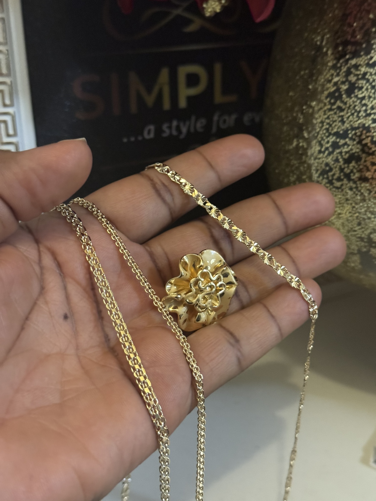 Gold Flower Necklace