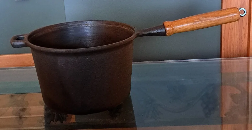 Cast Iron Pot with Wooden Handle thumbnail