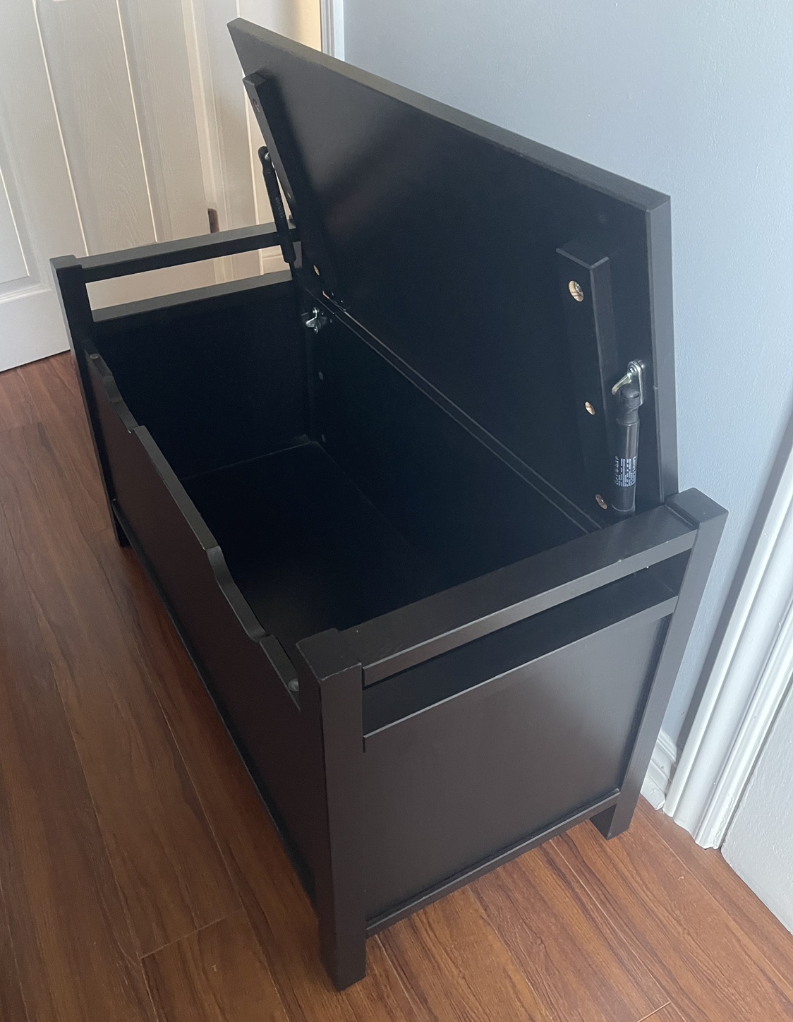 Black Storage Bench - photo 2