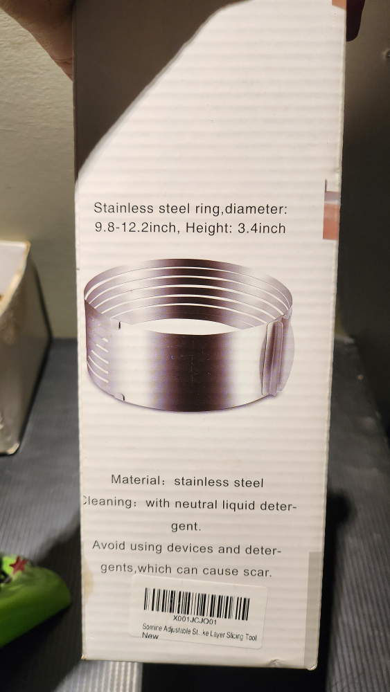 Cake Slicer - Adjustable 9.8-12.2 Inch Stainless Steel Ring - photo 2
