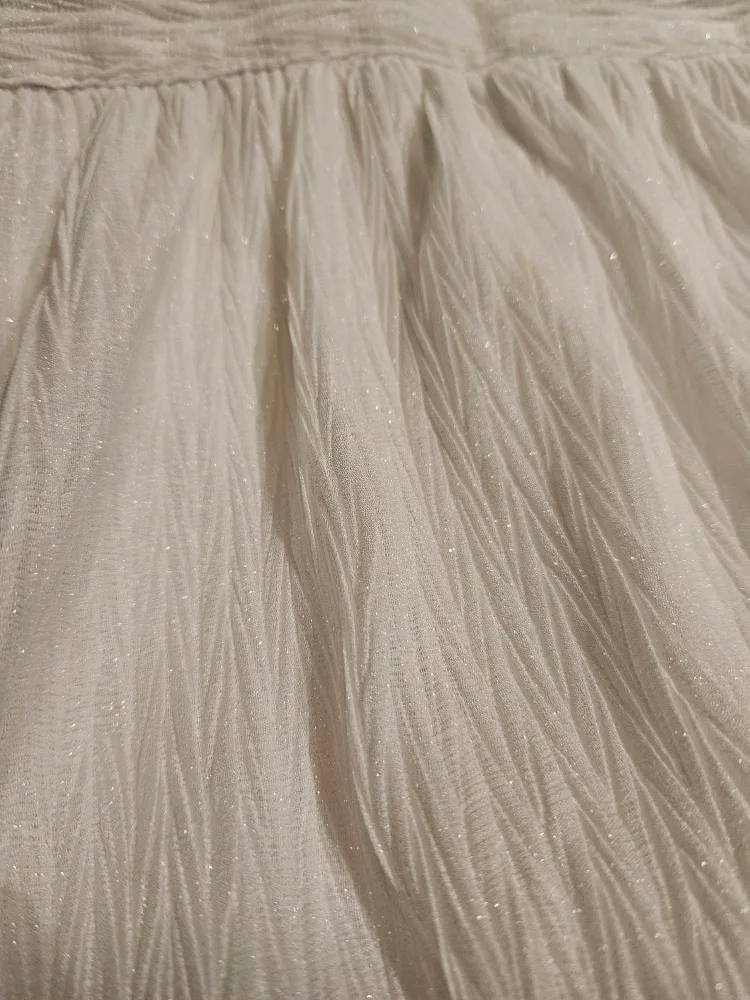 White sparkly Halter Dress image indicator(2)