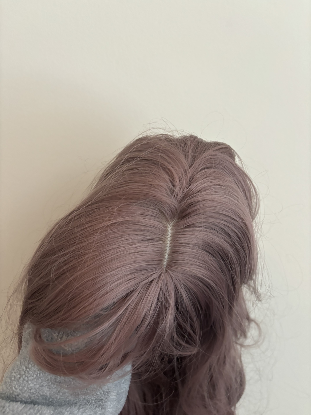 Ash Pink Synthetic Wig with Bangs - photo 3