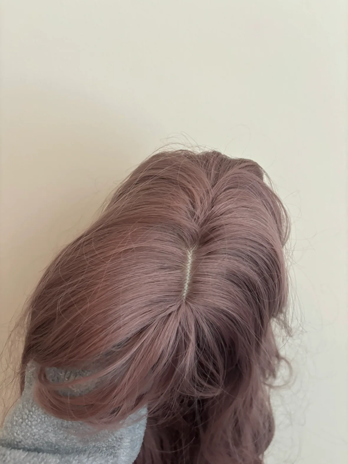 Ash Pink Synthetic Wig with Bangs image indicator(3)