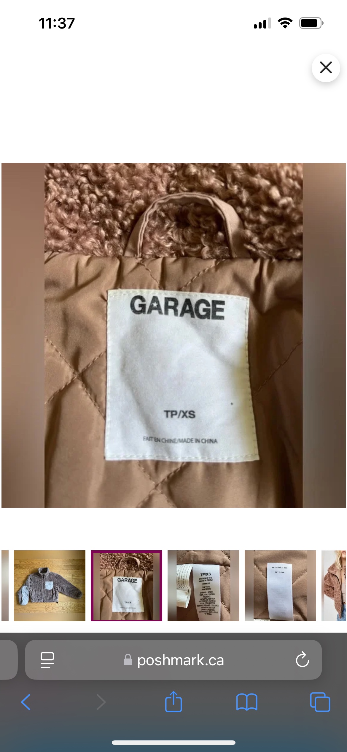 Garage Brown Fuzzy Jacket - photo 2