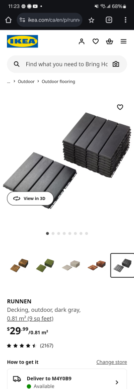 IKEA RUNNEN Outdoor Decking tiles 4 sets - photo 2