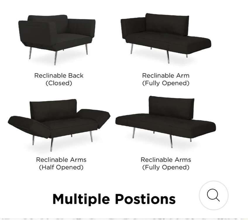 Futon w/ Multiple Seating Positions