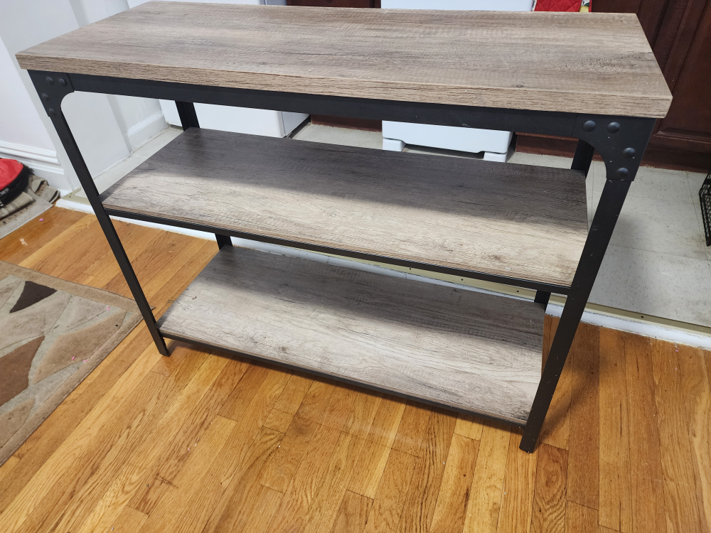 Industrial Style 3 Shelf Console Table - photo 2
