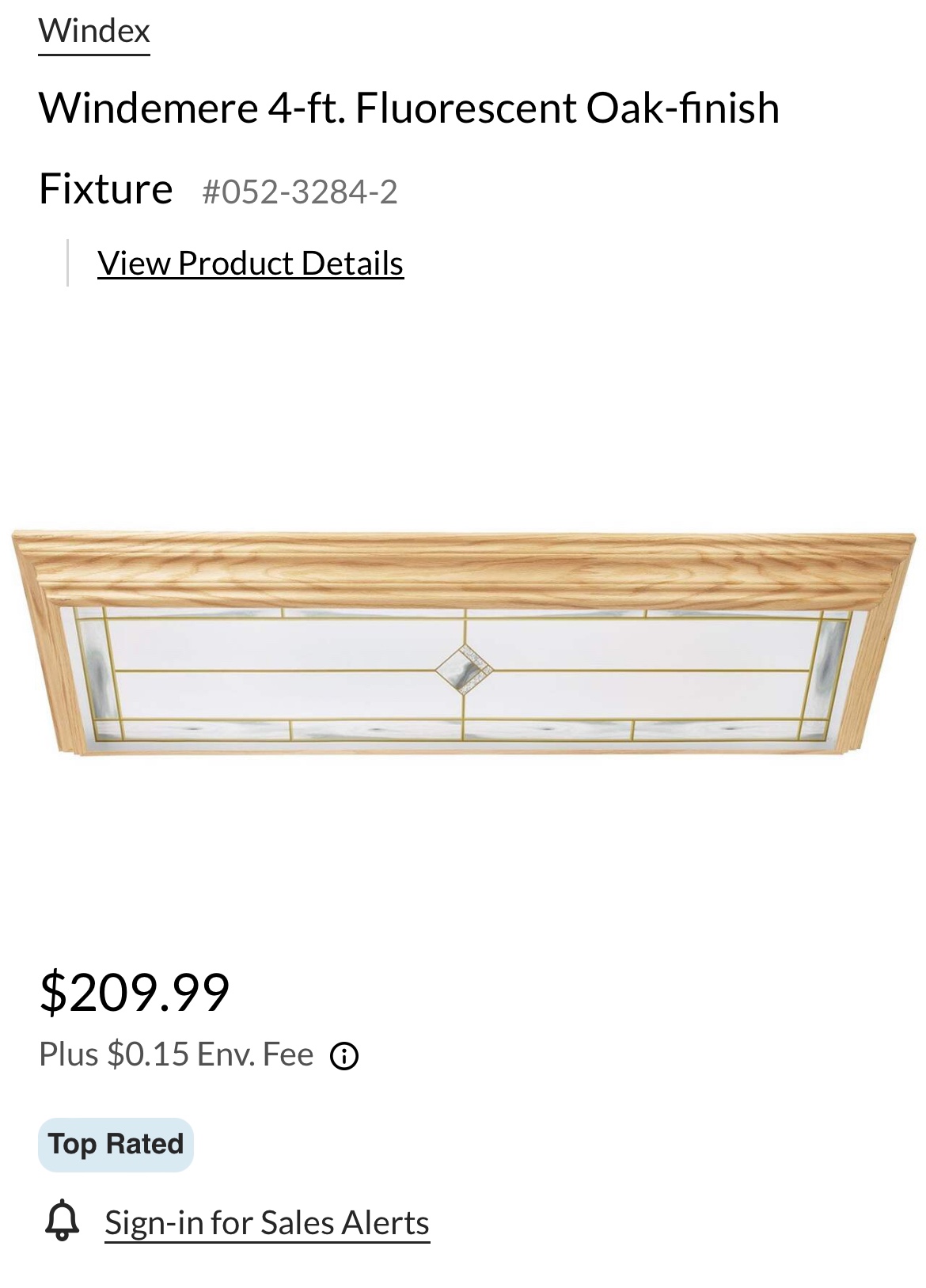 Canarm Windemere 4 ft. Oak-finish Fluorescent Fixture