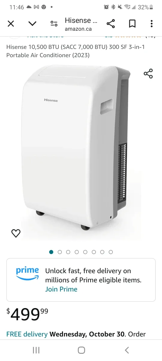 Hisense Portable Air Conditioner thumbnail