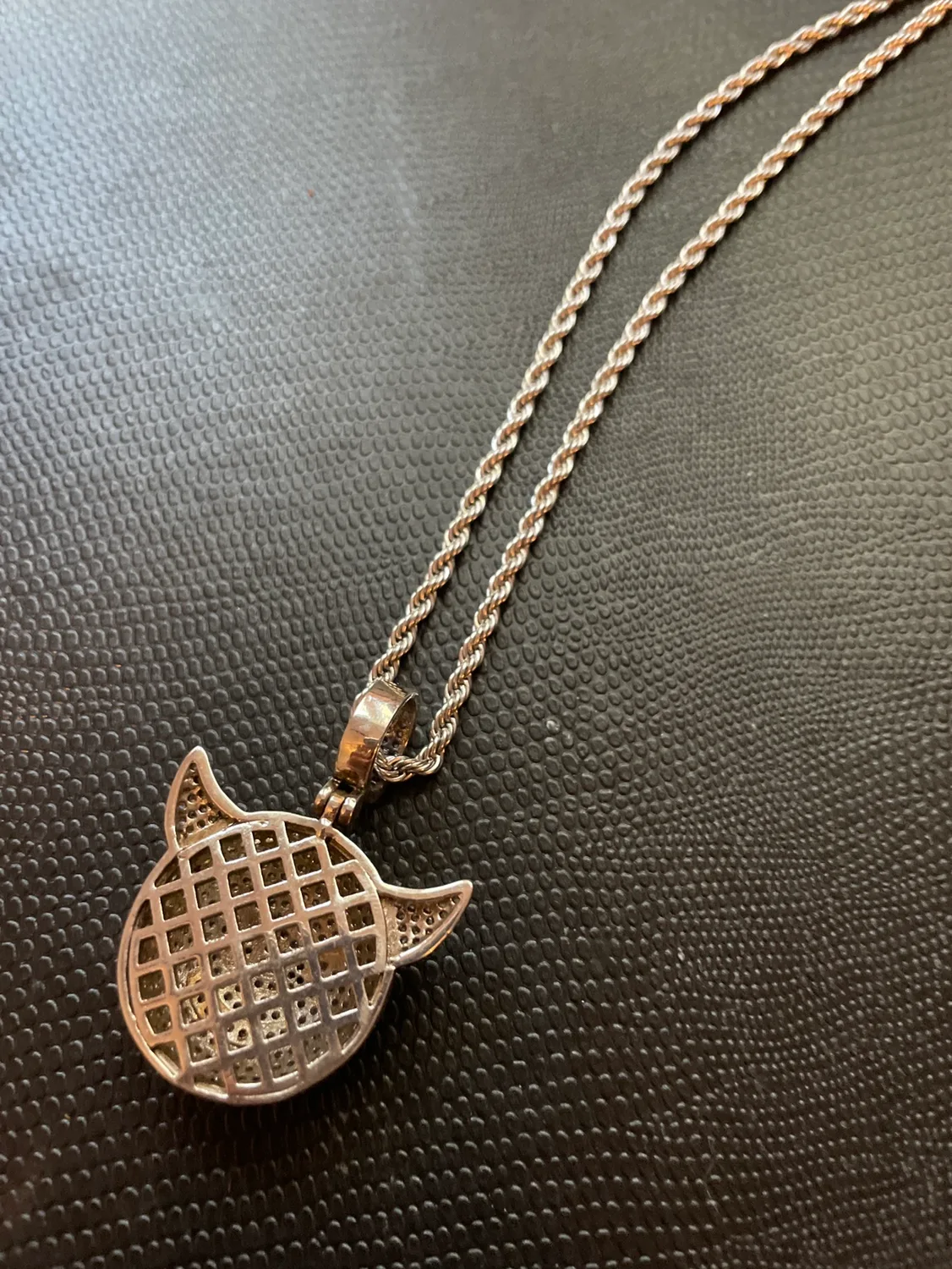 Devil Emoji Iced Out Pendant Necklace image indicator(2)