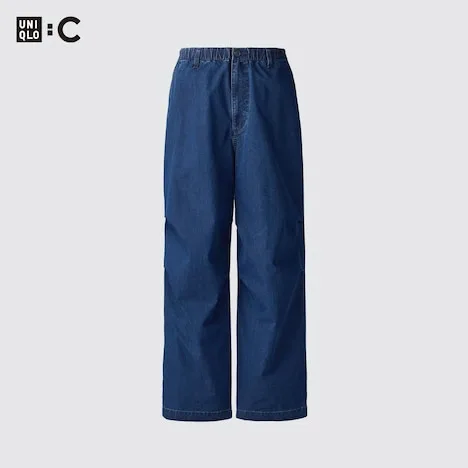 UNIQLO Men's Blue Jeans WIDE PARACHUTE PANTS image indicator(3)