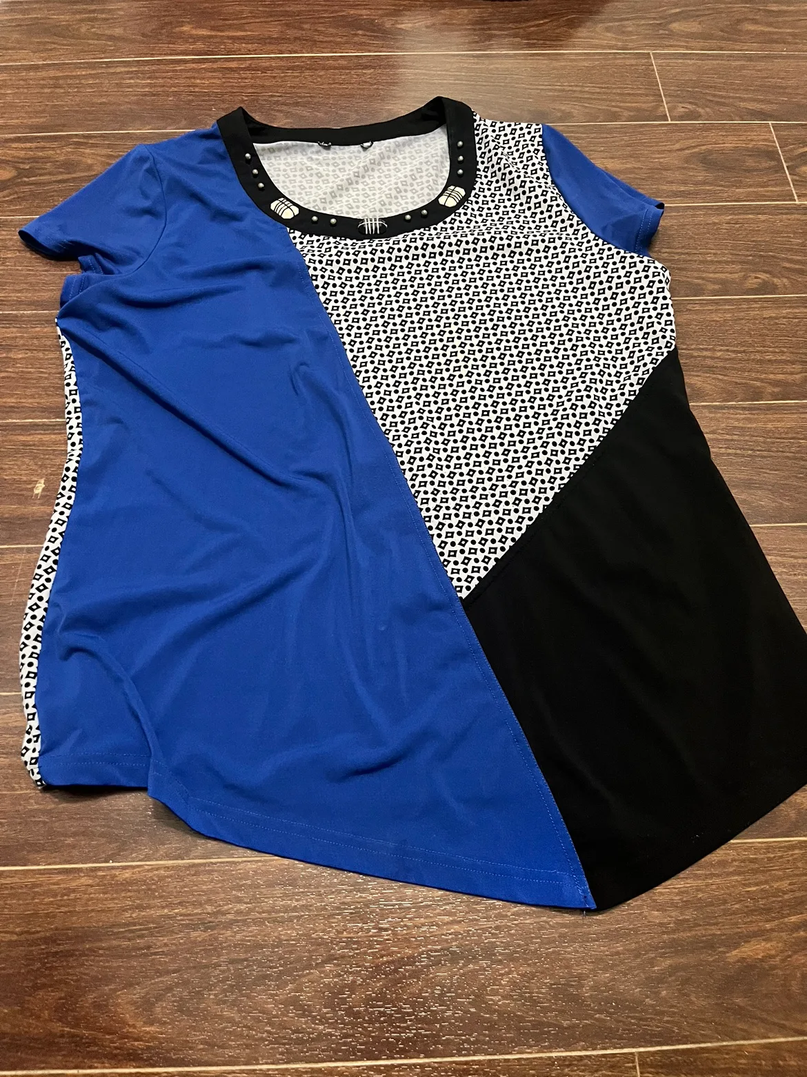 Blue, Black and White Blouse thumbnail