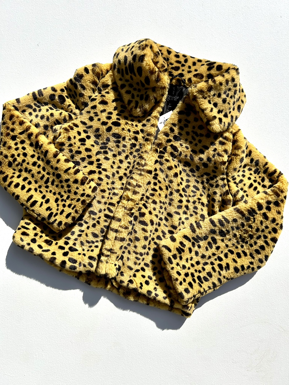 Topshop leopard bomber