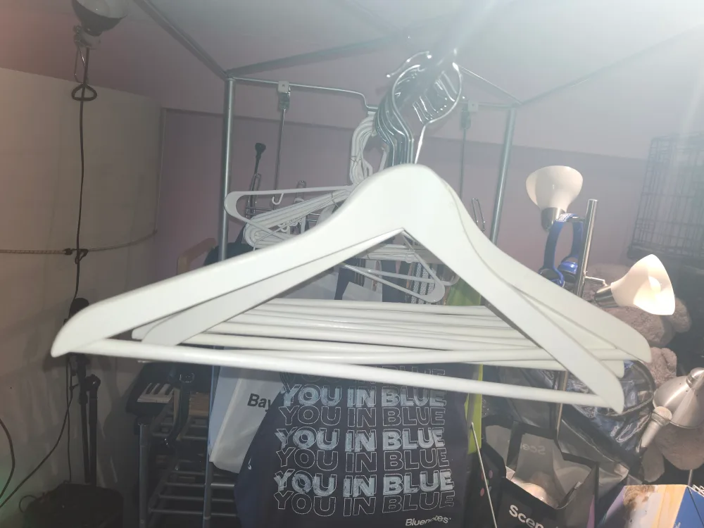 13 Wooden Clothes Hangers price firm. like new. price firm image indicator(3)