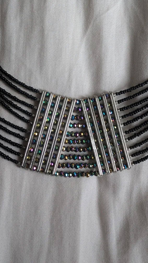 Black Multi-Strand Beaded Necklace image indicator(2)