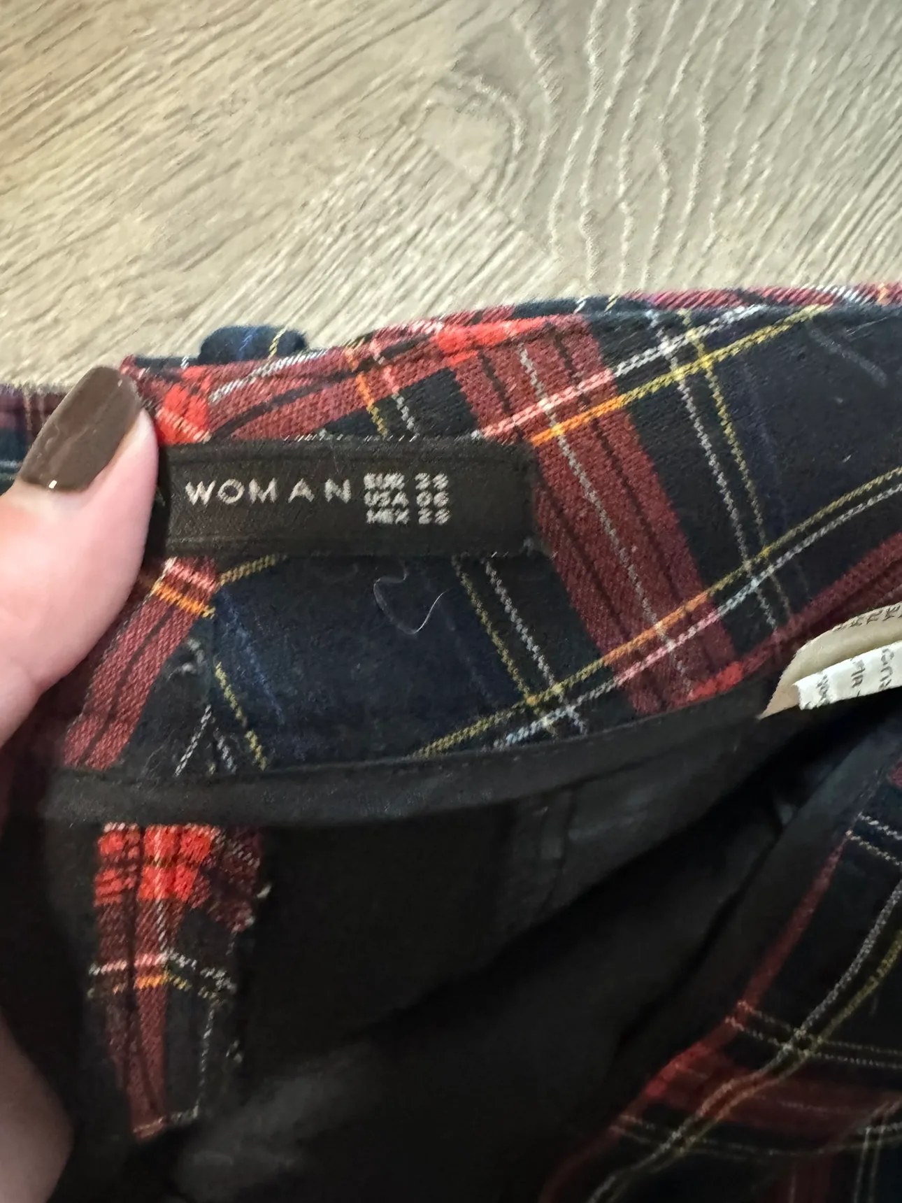 Zara Red Plaid Pants image indicator(2)