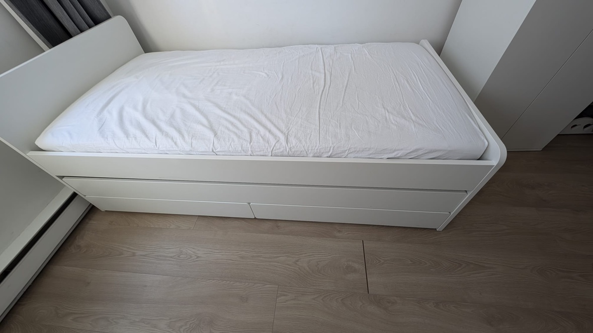 Ikea SLÄKT Bed frame w/pull-out bed + storage (twin) - photo 4