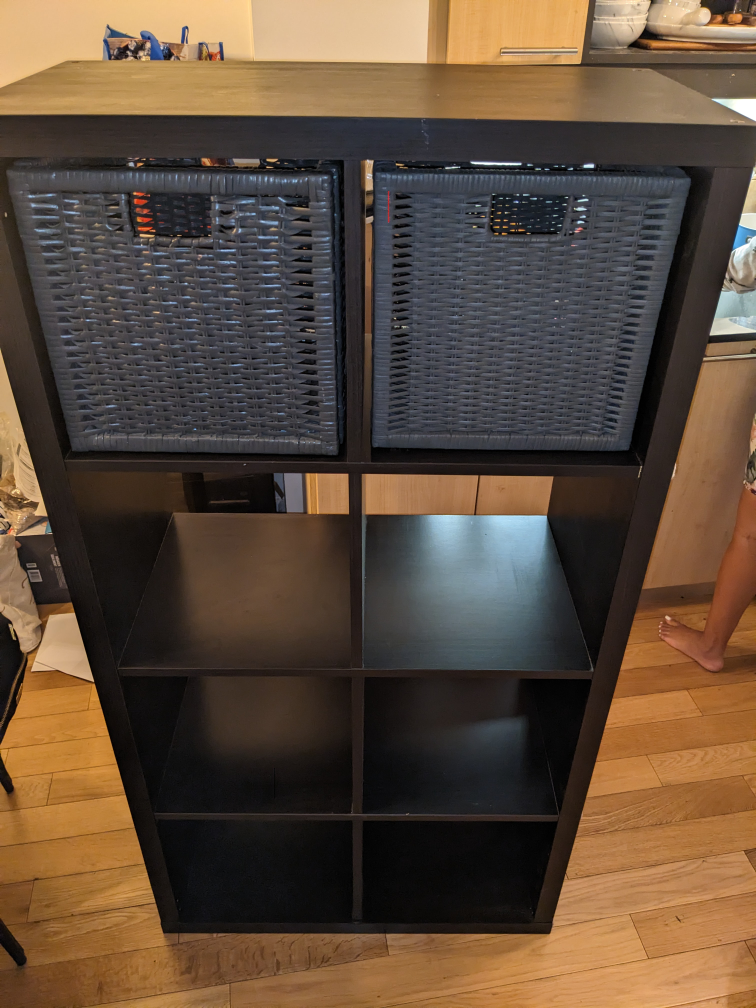 Black IKEA Shelving Unit