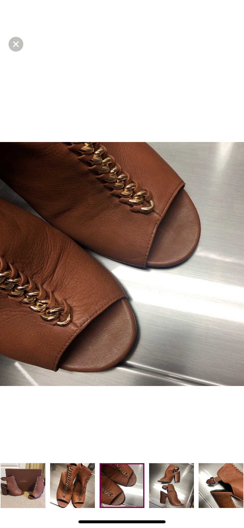 Coach Sandford Saddle Leather Peep Toe Booties - photo 3