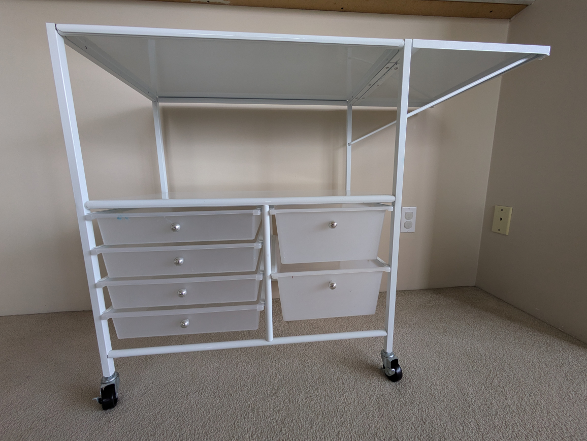 White Rolling Craft Cart with Drawers - photo 3