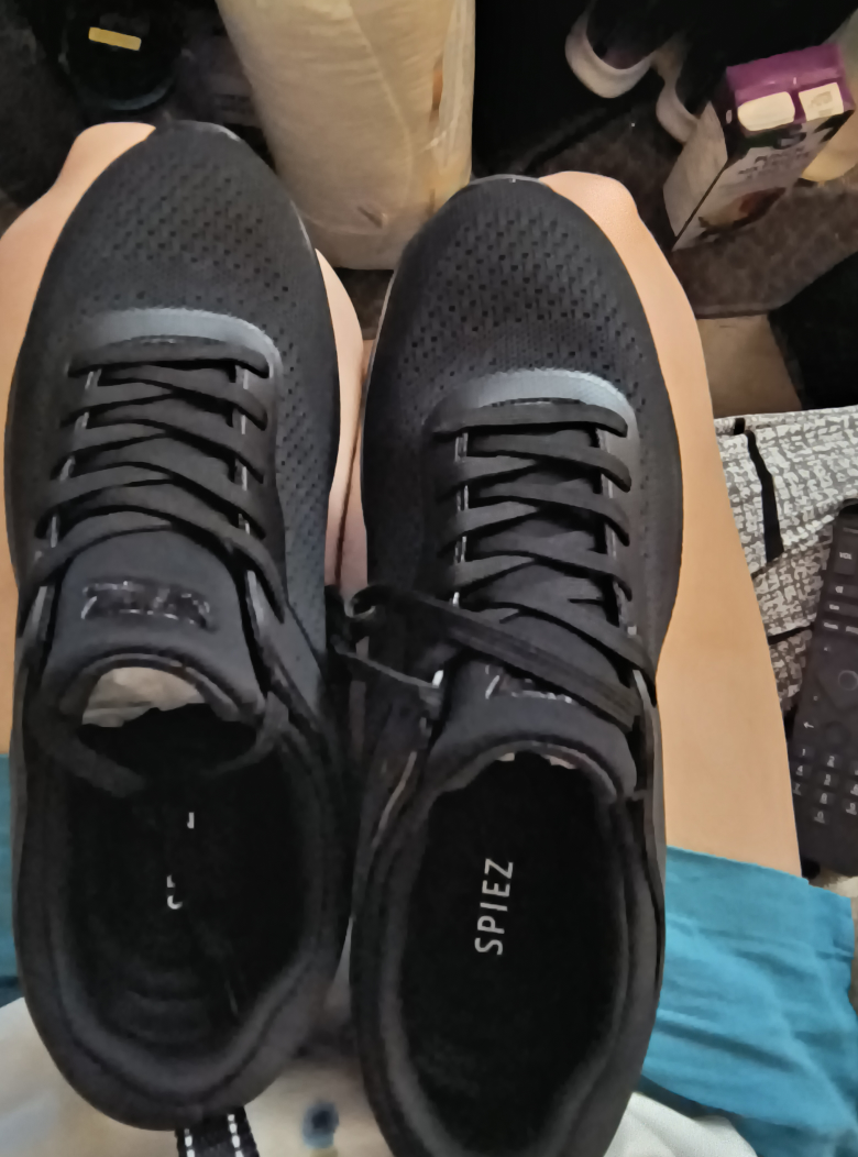 Spiez Mens Non Slip Support Black Running Shoes - photo 3