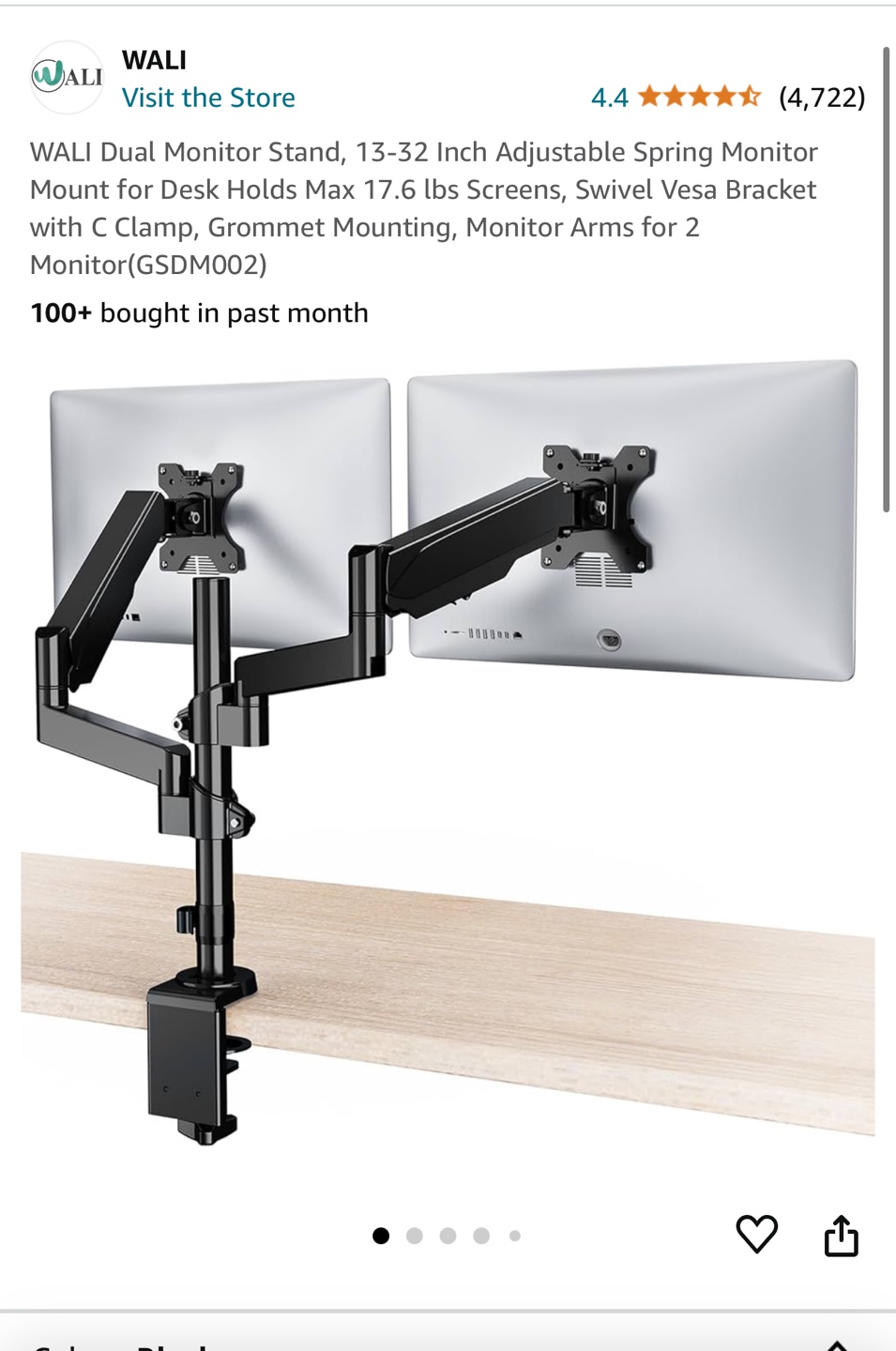 Electric Standing Desk and dual monitor stand - photo 3