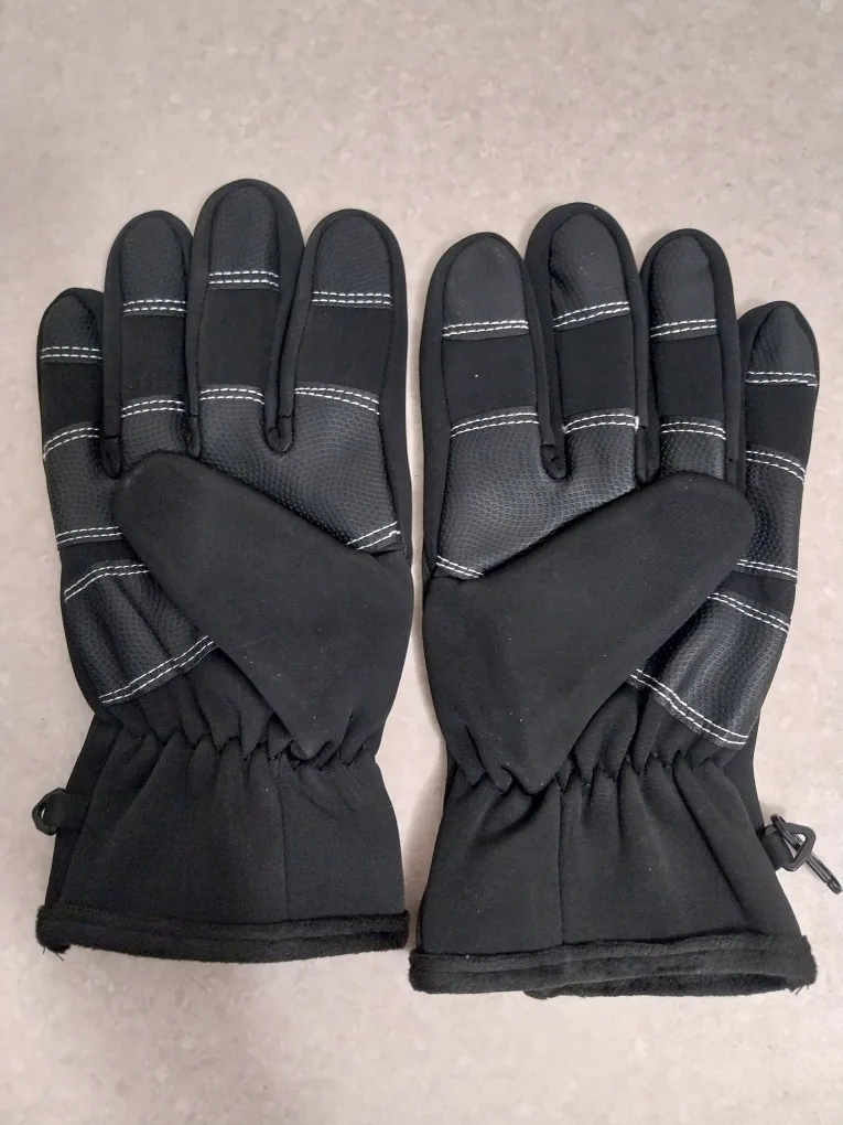 New Unisex Black Winter Gloves with Zipper image indicator(2)