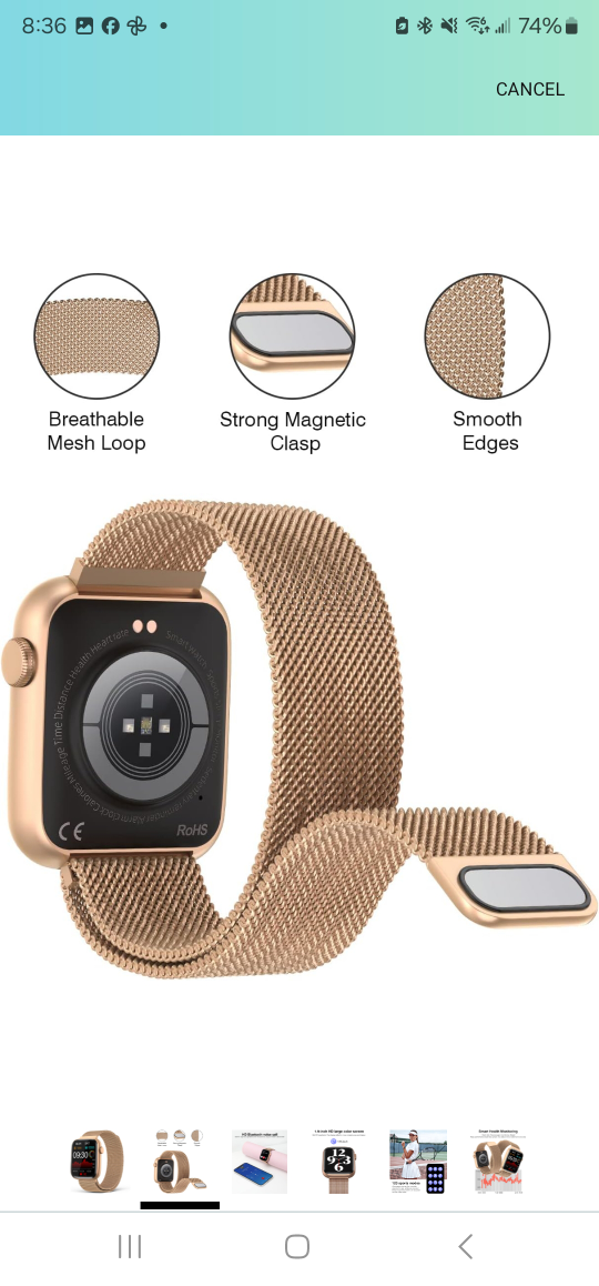 Smartwatch with Metal Band - photo 2