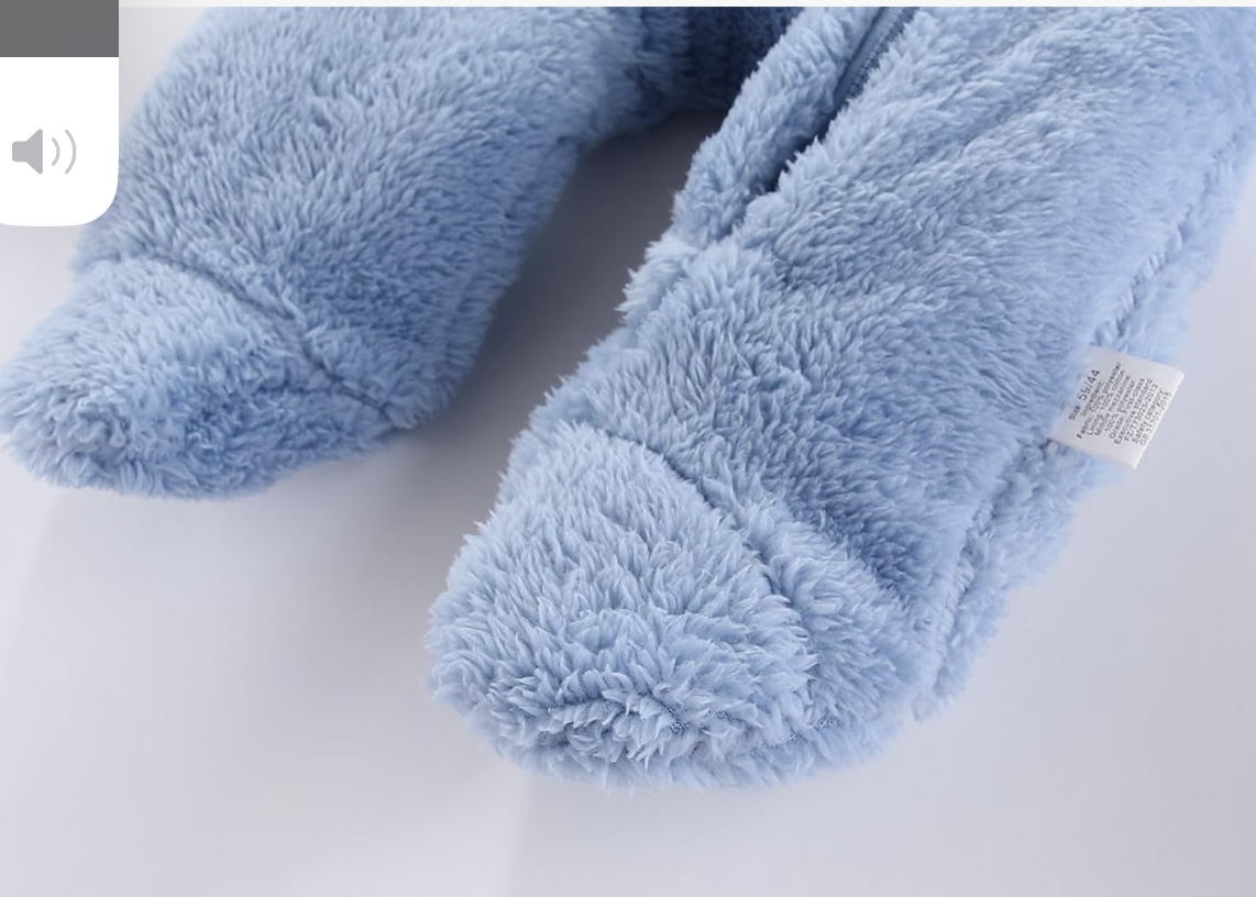 Baby Blue Fleece Snowsuit - photo 5
