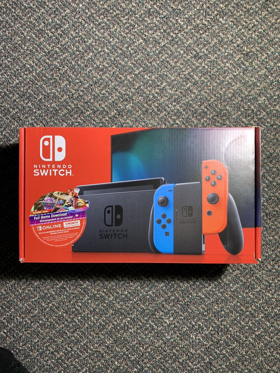 Nintendo Switch Console with Neon Blue and Red Joycons - photo 5