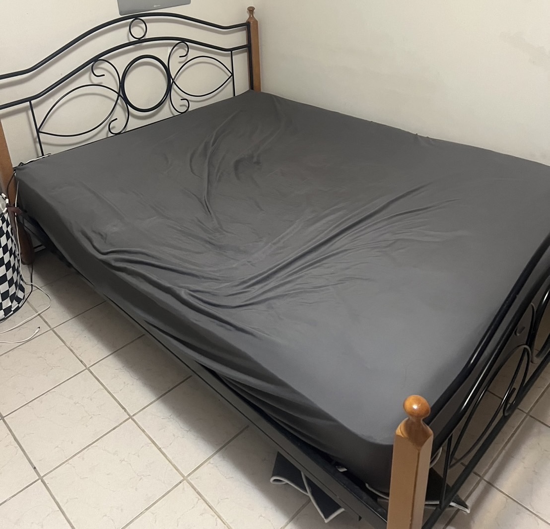 Metal Bed Frame with mattress
