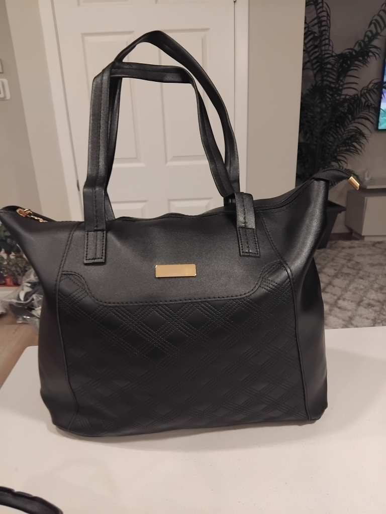 Black Quilted Handbag Set - photo 5