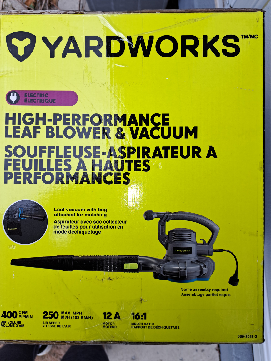 YARDWORKS Electric Leaf Blower & Vacuum