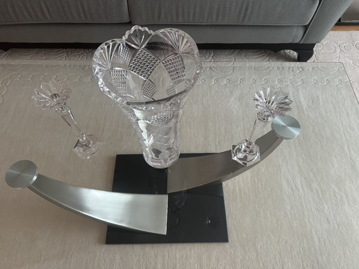 Crystal Candle Holder and Vase - photo 2