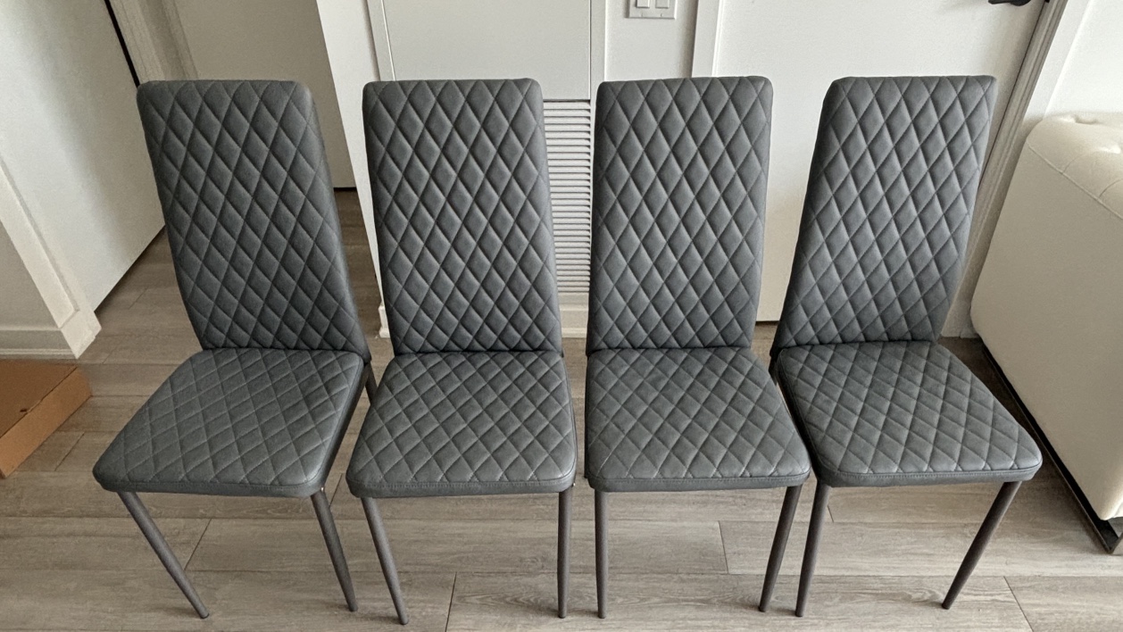 Genuine leather side chairs (set of 4) - photo 2
