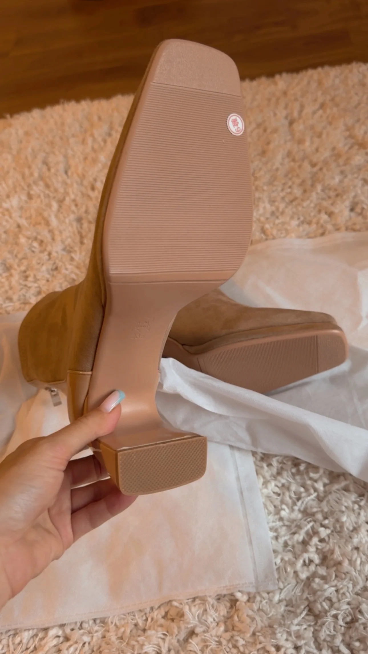 Suede Block Heel Booties image indicator(3)