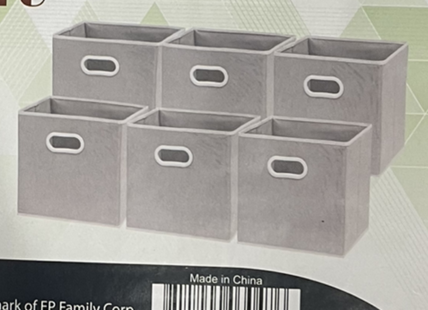 Grey Storage Bins set of 6
