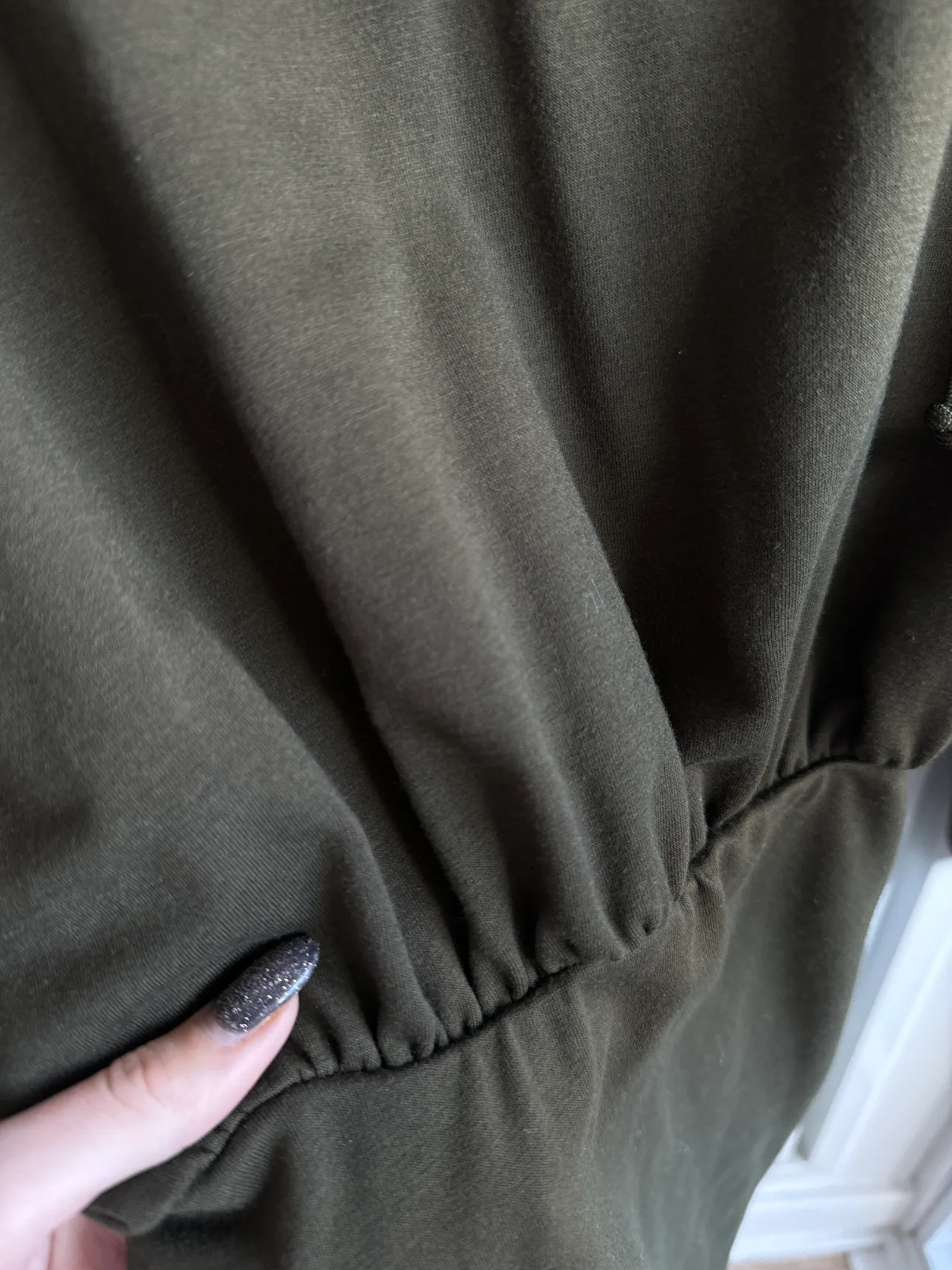 Shein Green Hoodie Dress image indicator(4)