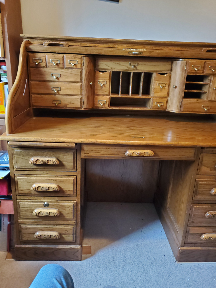 Solid Wood Rolltop Desk