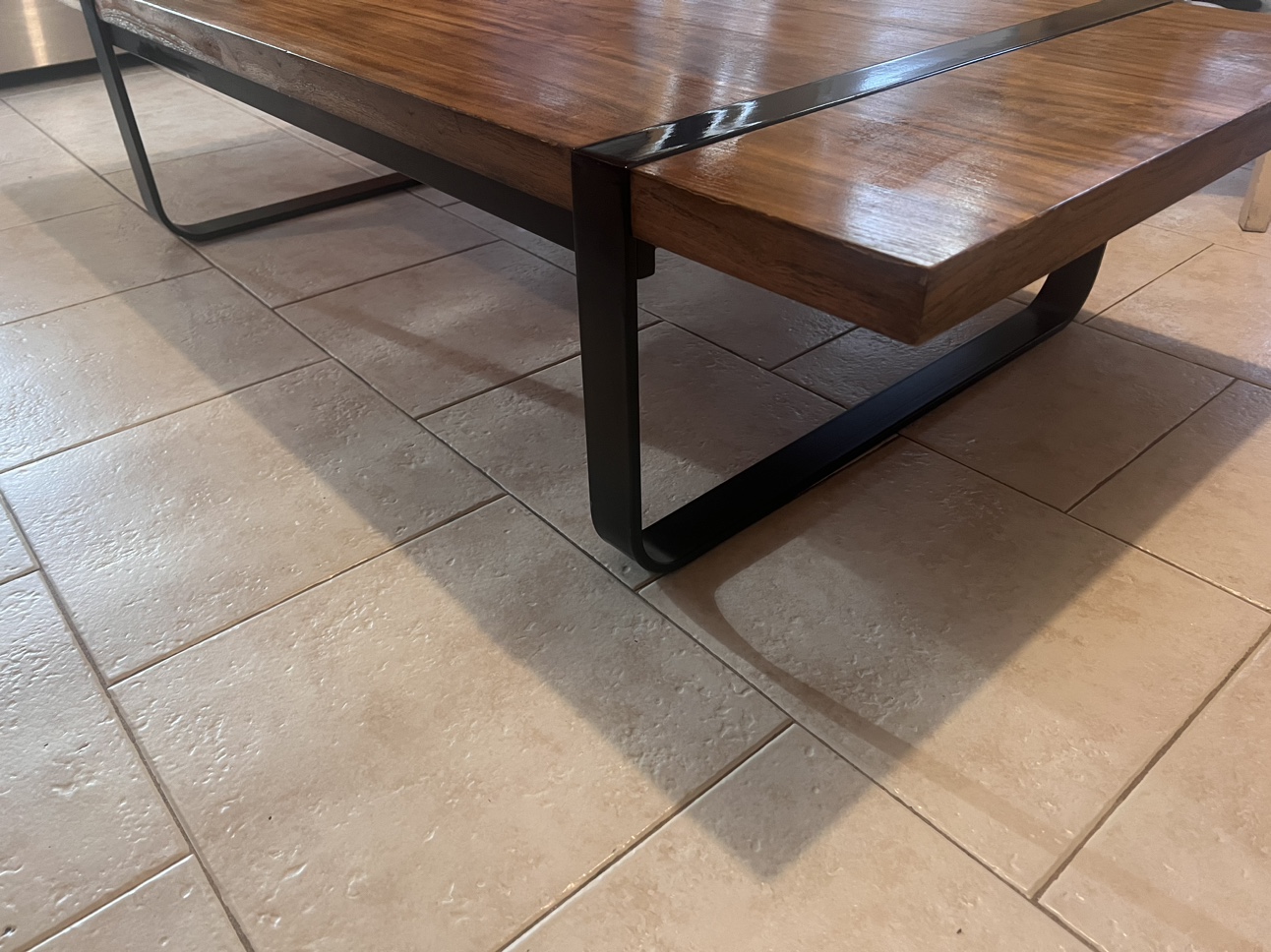 Wood and Metal Coffee Table - photo 2