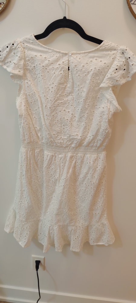 #Freecycle Cotton White Eyelet Dress - photo 2