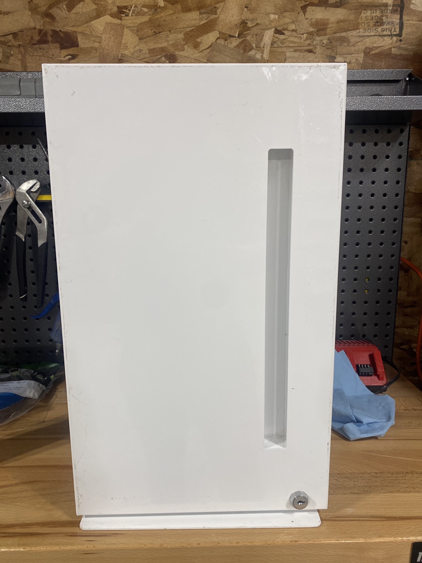 White Metal Cabinet with Mirror Door
