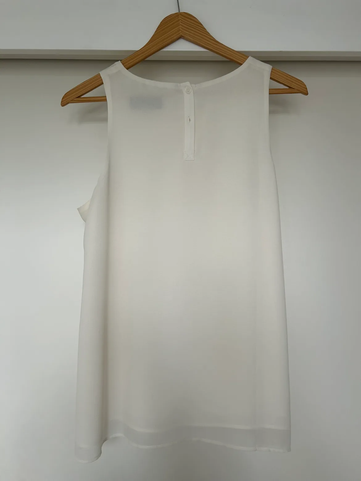 White Tank Top with Ruffle Detail image indicator(2)