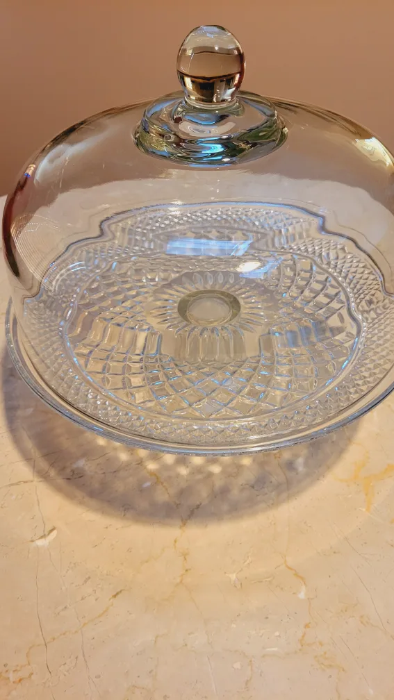 VERSATILE Glass Cake Stand with Dome thumbnail