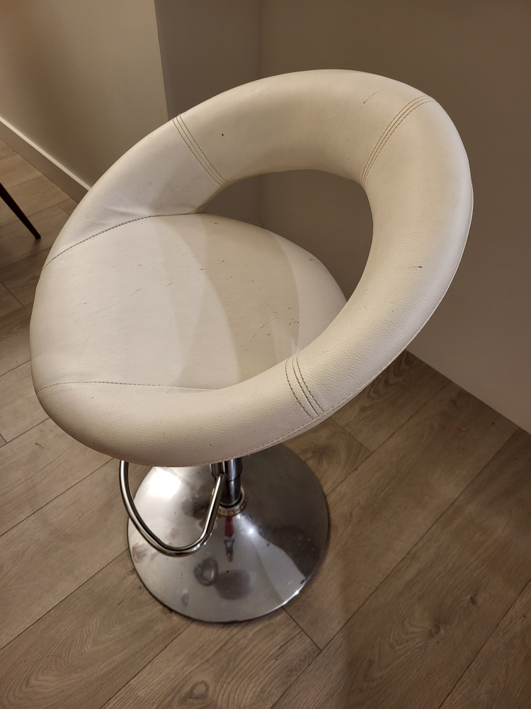 2 White Bar Stools