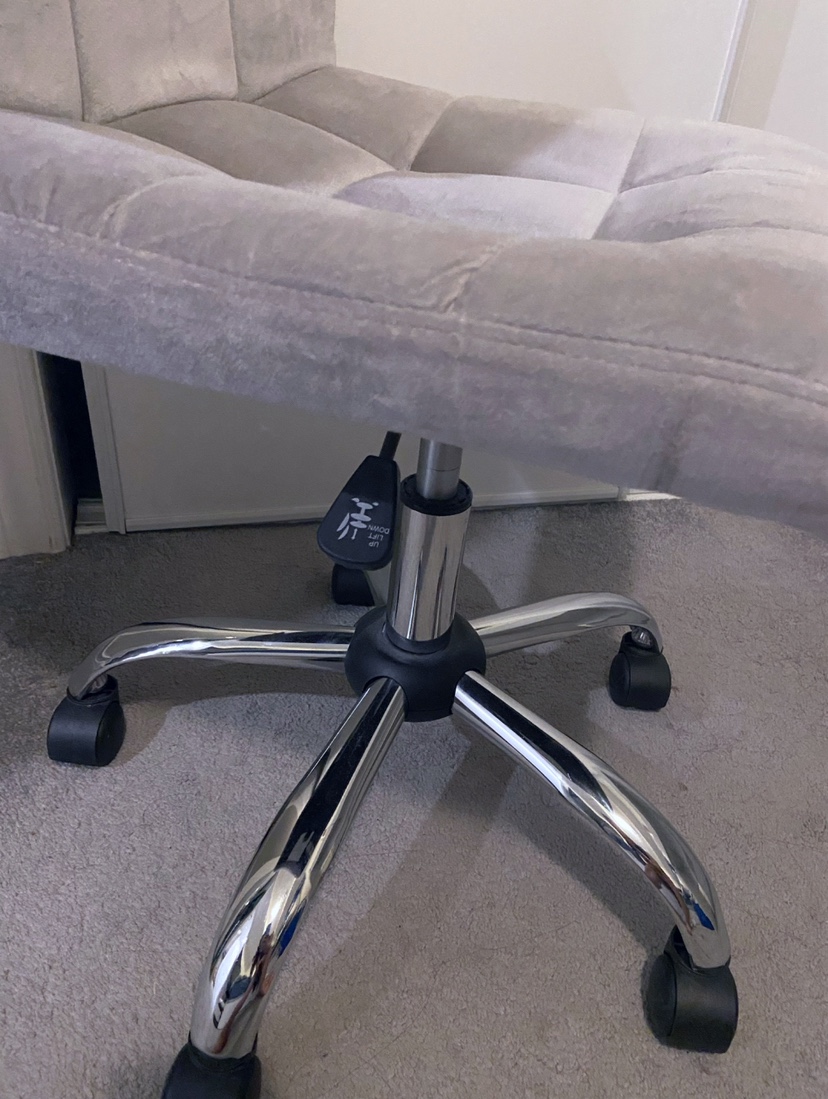 **moving out** Grey Velvet Office Chair - photo 2