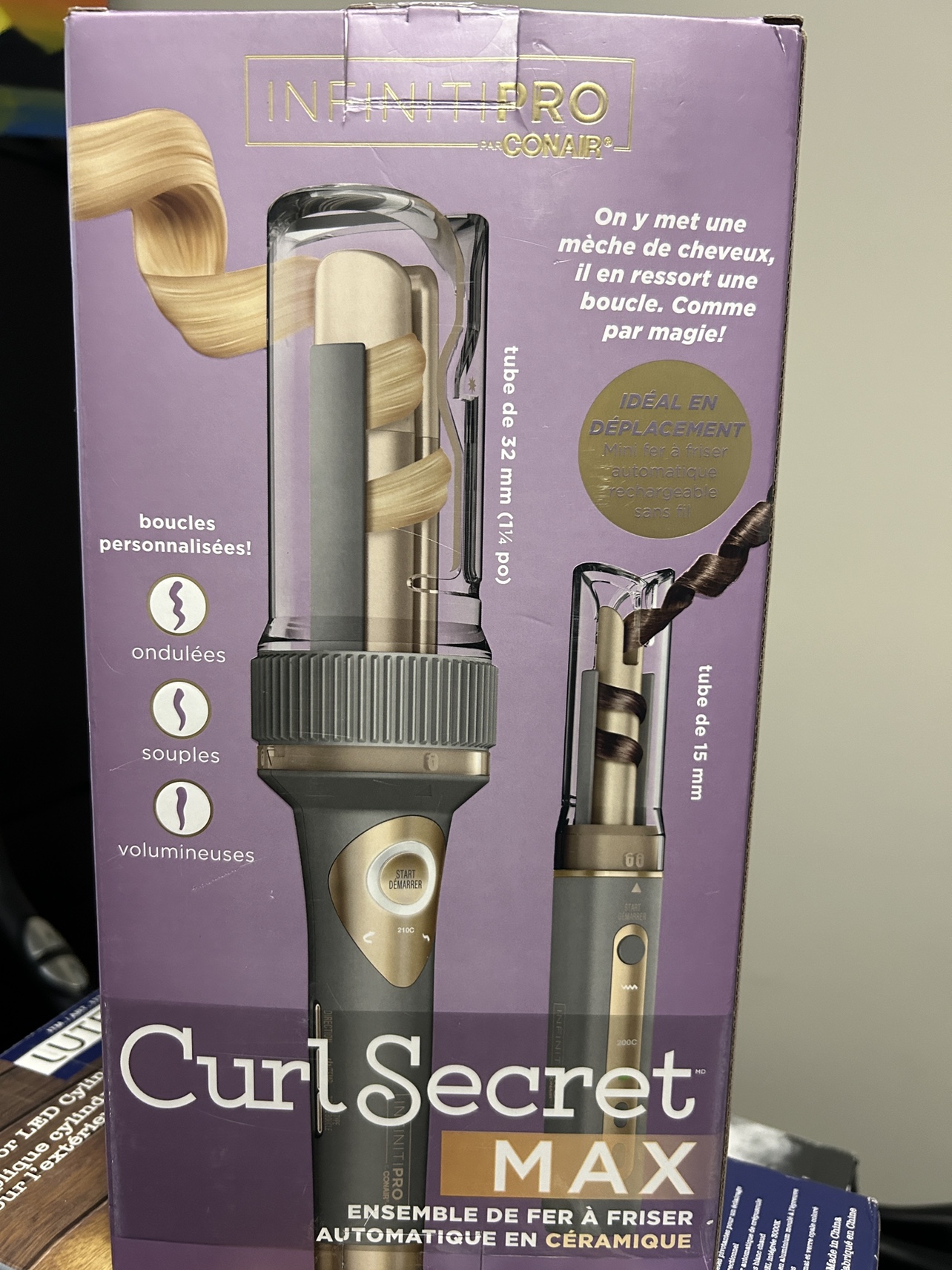 Conair InfinitiPro Curl Secret Max Ceramic Auto Curler 2pc Set