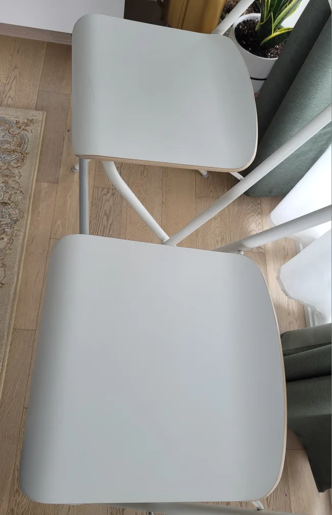 IKEA Franklin white Bar Stools (Set of 2) image indicator(3)