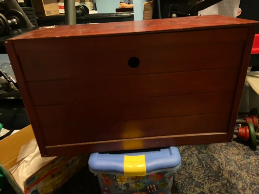 Large wooden bin of megablocks and other LEGO knock offs image indicator(5)