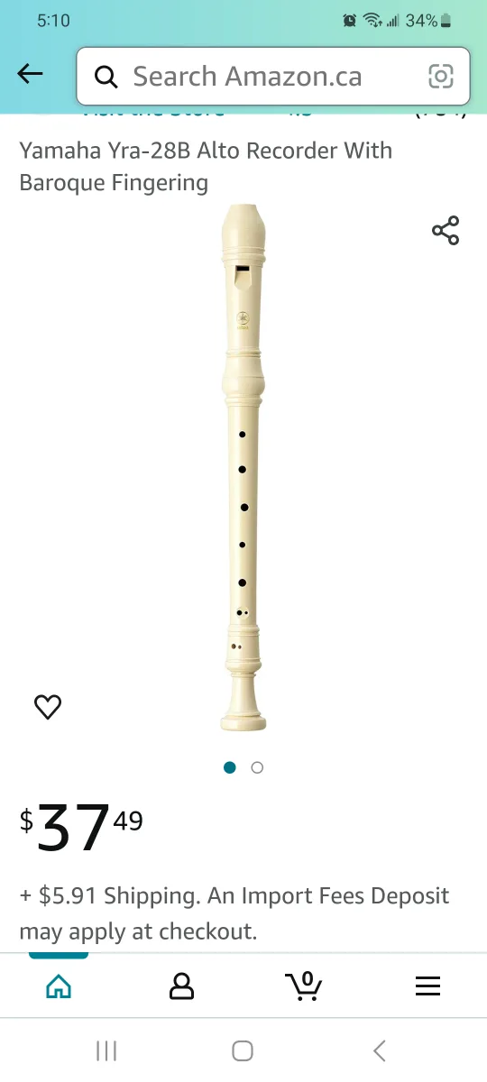 Yamaha YRA-28B Alto Recorder with Baroque Fingering image indicator(2)